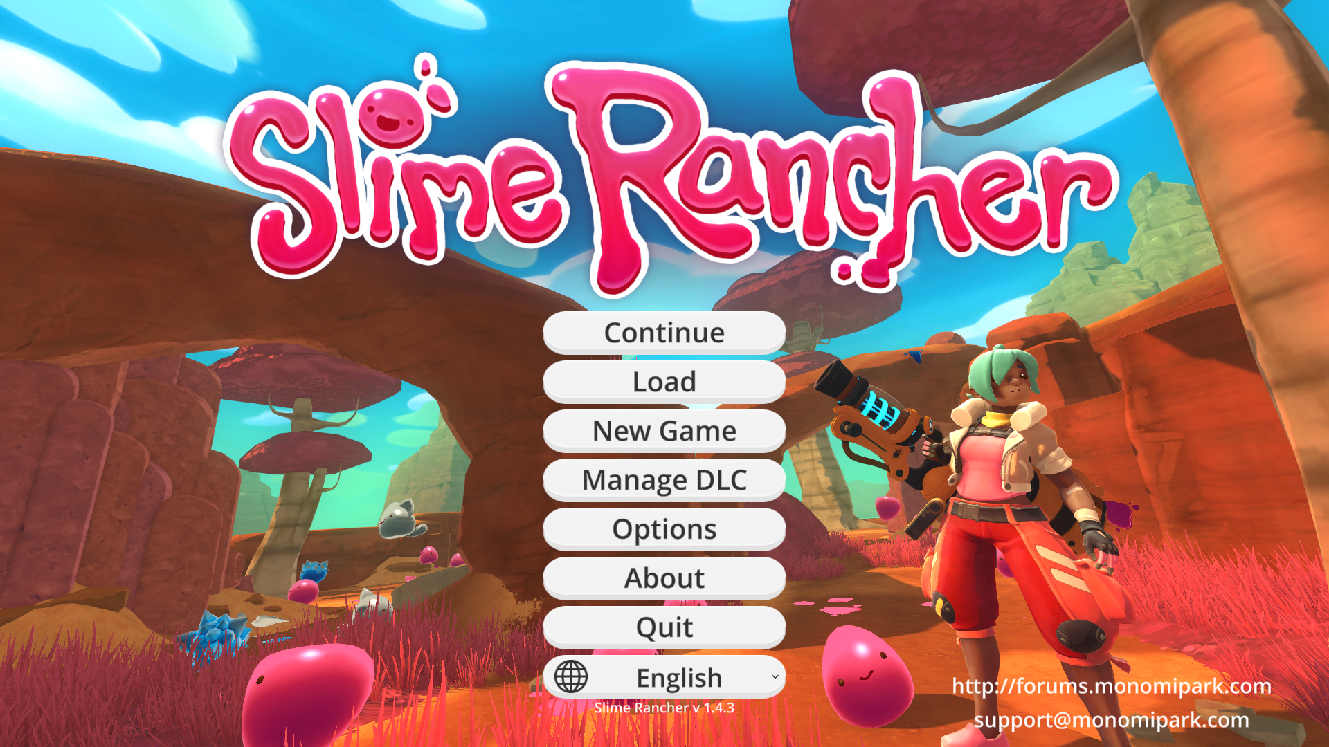 Slime Rancher Title Screen